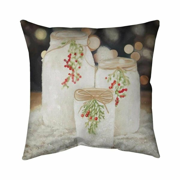 Begin Home Decor 26 x 26 in. Christmas Candles-Double Sided Print Indoor Pillow 5541-2626-HO10